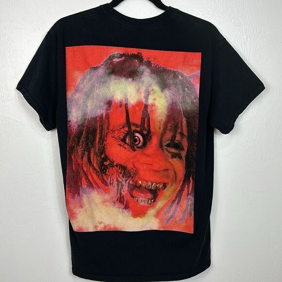 Trippie Redd Red Face Official Merch Rapper Band T-Shirt In Black Size M - Picture 2 of 5